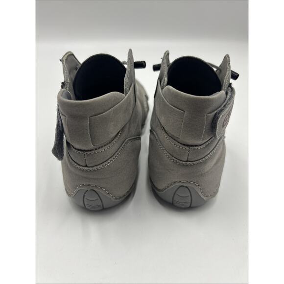 Clohoo Men Ankle High Top sneaker boots chukka gray leather streetwear Size 41